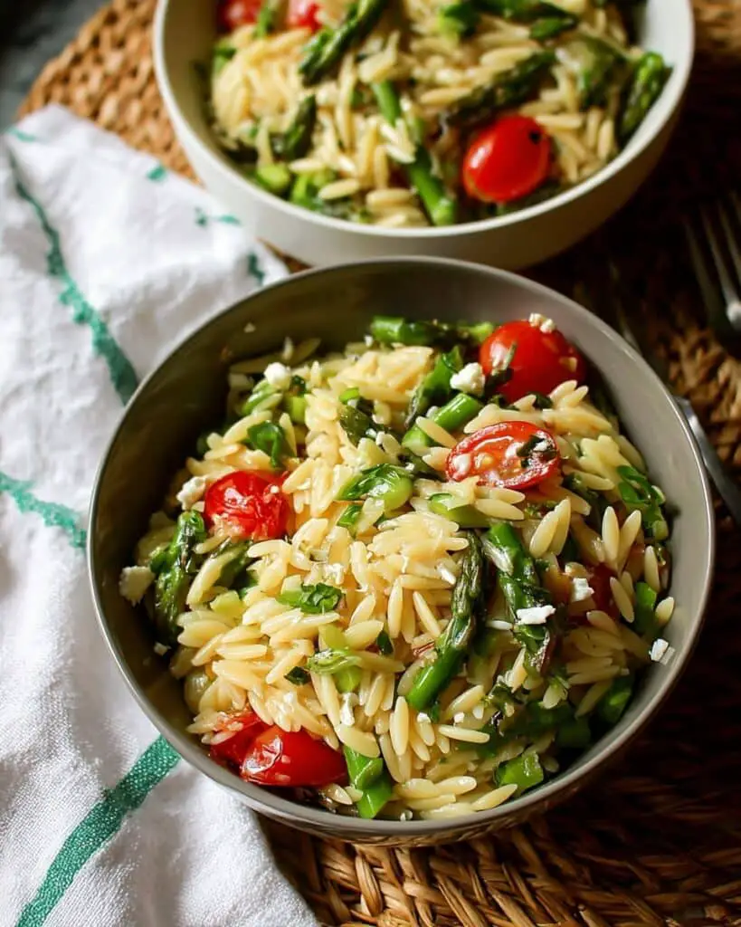 Lemon Orzo Salad with Asparagus Recipe