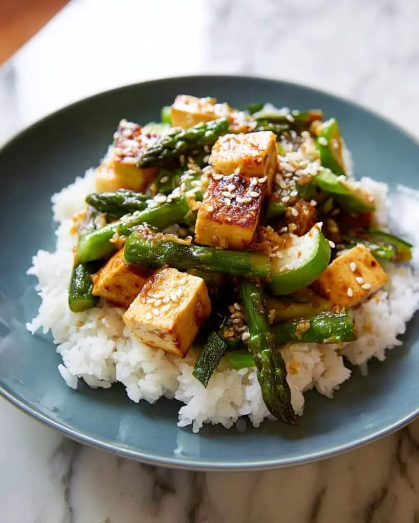 Asparagus, Zucchini, and Tofu Stir-Fry Recipe
