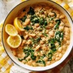 Creamy Lemon Butter Beans with Spinach and Parmesan Recipe