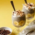 Banana Chia Pudding with Toasted Coconut and Cacao Nibs Recipe