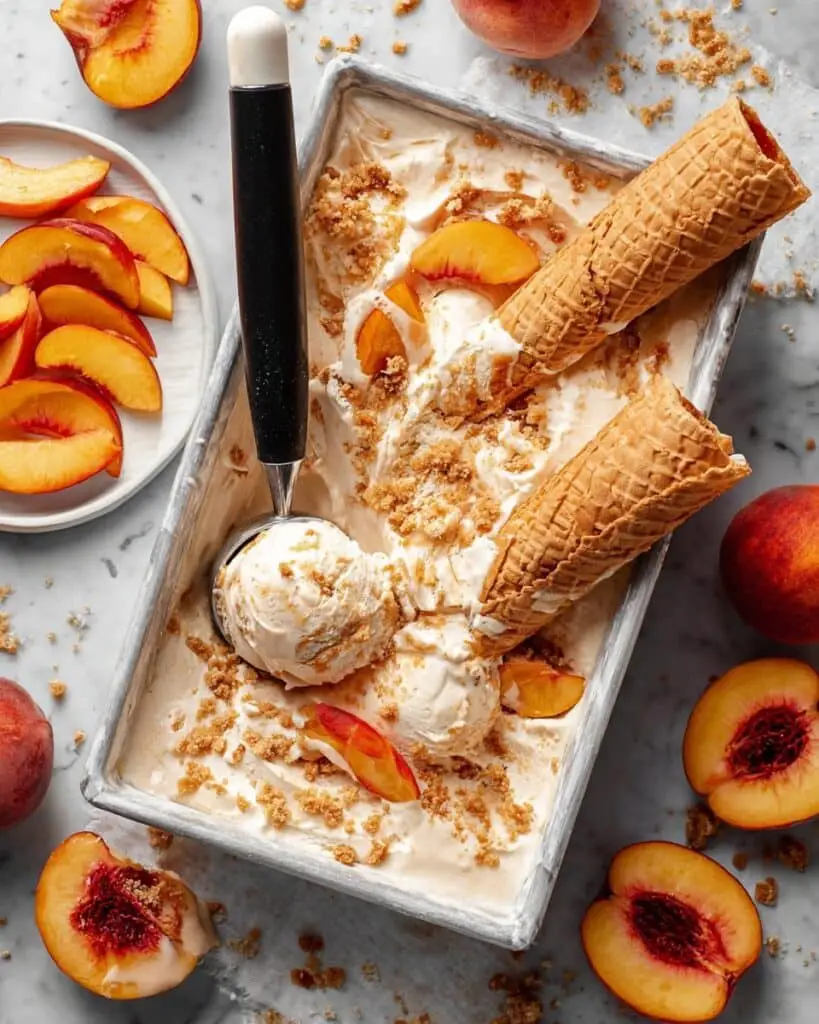 Peach Cobbler Ice Cream Recipe