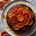 Chocolate, Olive Oil, and Rosemary Cake with Candied Blood Oranges Recipe