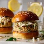 Ground Chicken Burgers with Apple Slaw Recipe