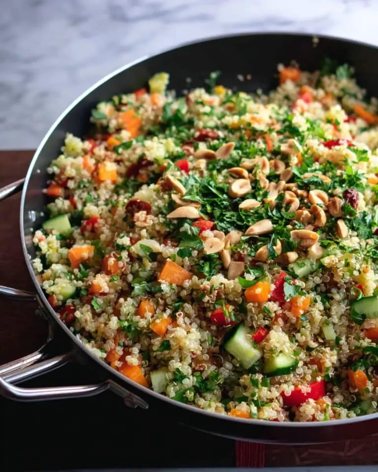 Healthy Quinoa Salad with Lemon Garlic Dressing for Weight Loss Recipe