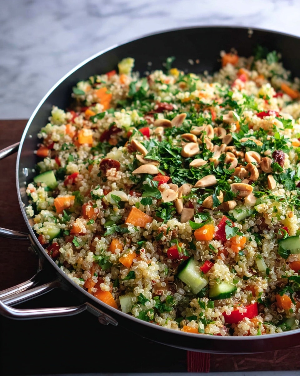Healthy Quinoa Salad with Lemon Garlic Dressing for Weight Loss Recipe