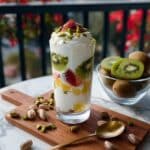 Tri-Color Kiwi Greek Yogurt Dessert Parfaits Recipe