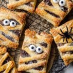 Mummy Hand Pies with Nutella and Candy Eyeballs Recipe