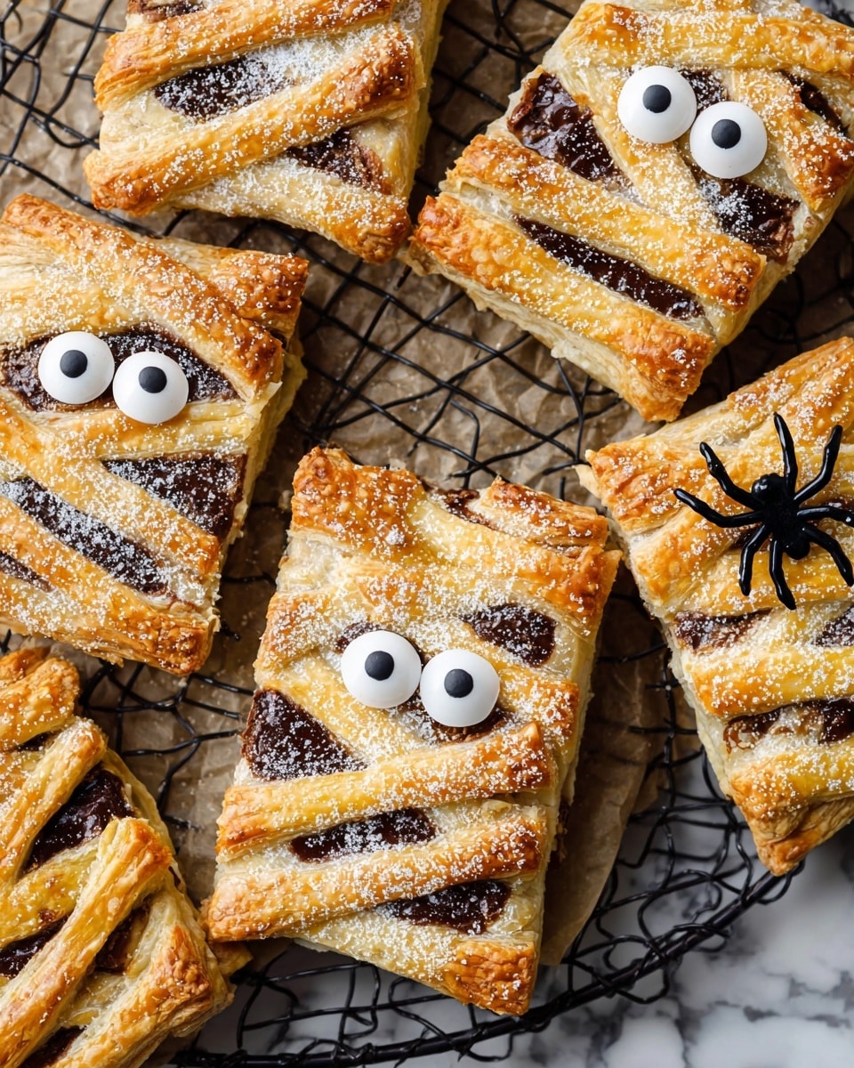Mummy Hand Pies with Nutella and Candy Eyeballs Recipe