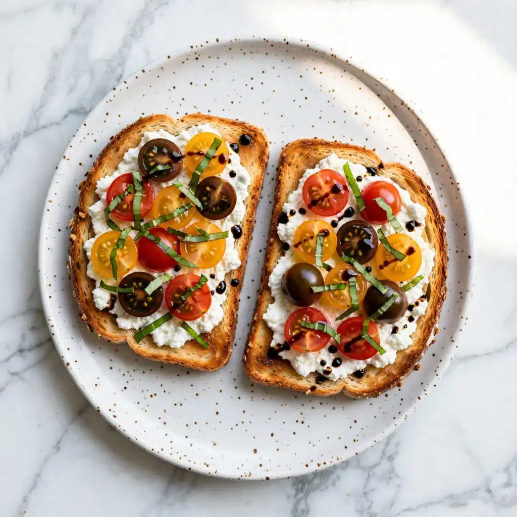 Bruschetta-ish Cottage Cheese Toast Recipe