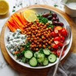 Greek Goddess Bowl with Crispy Shawarma Chickpeas Recipe
