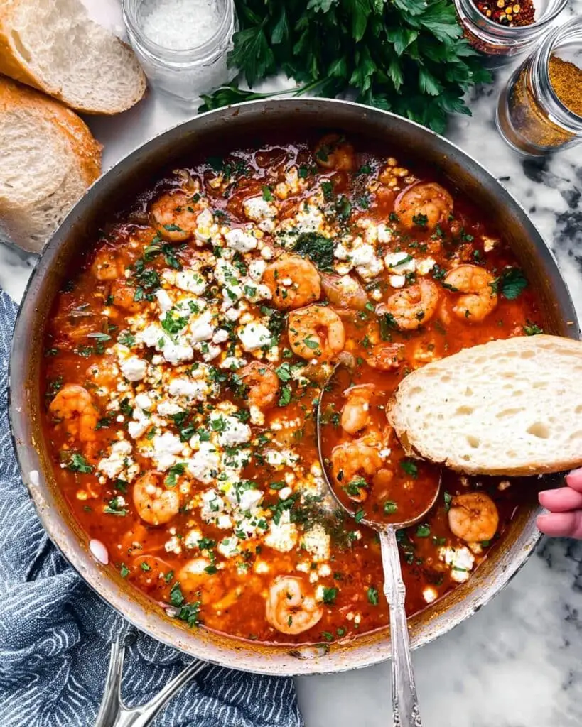 Greek Shrimp with Tomatoes and Feta (Garides Saganaki) Recipe