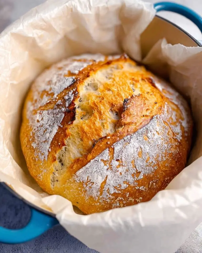 Dutch Oven No Knead Crusty Bread Recipe