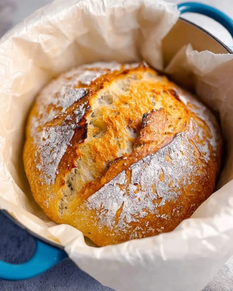 Dutch Oven No Knead Crusty Bread Recipe