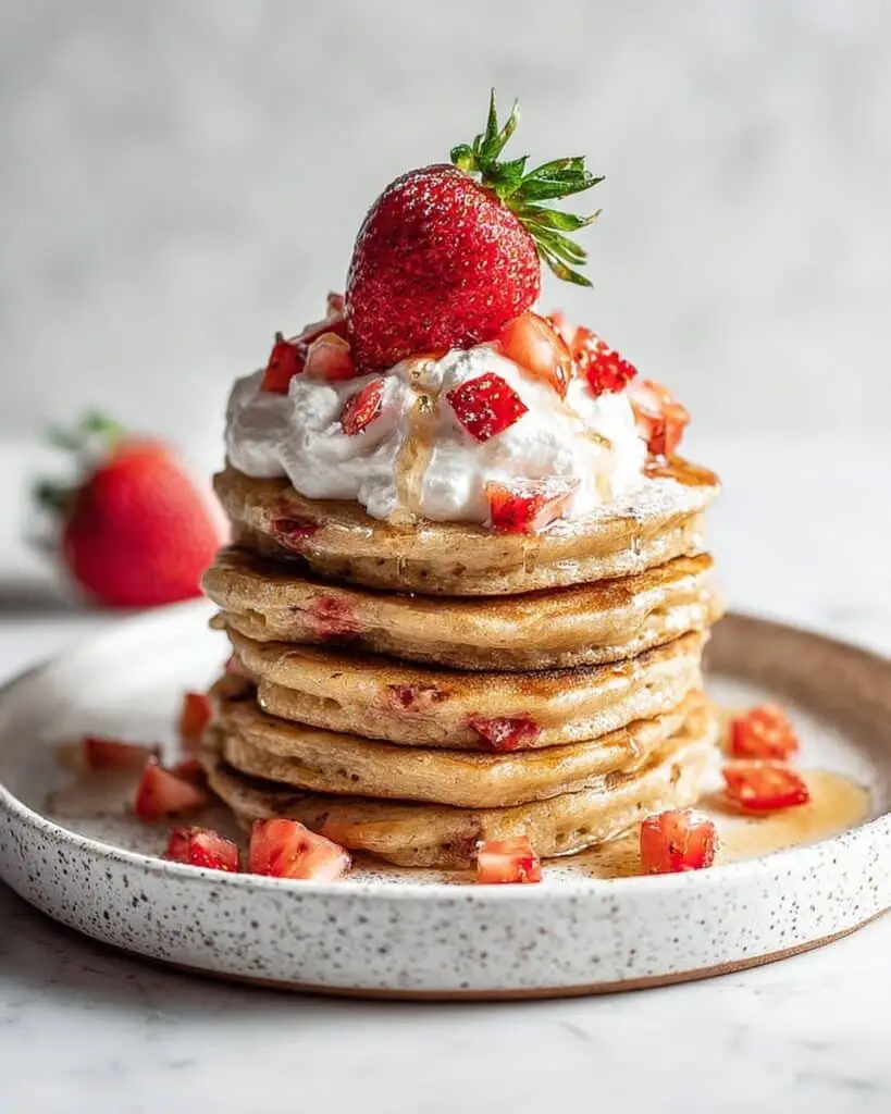 Strawberry Banana Fluffy Grain-Free Pancakes Recipe