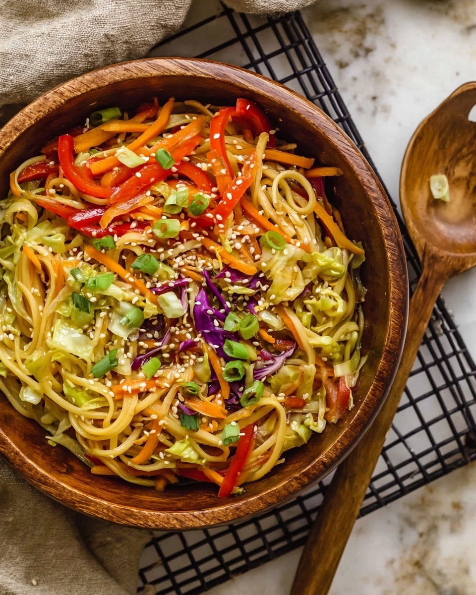 Asian Cabbage Noodle Stir Fry Recipe