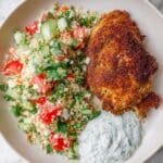 Couscous Salad with Feta, Tomatoes, Cucumber, and Fresh Herbs Recipe