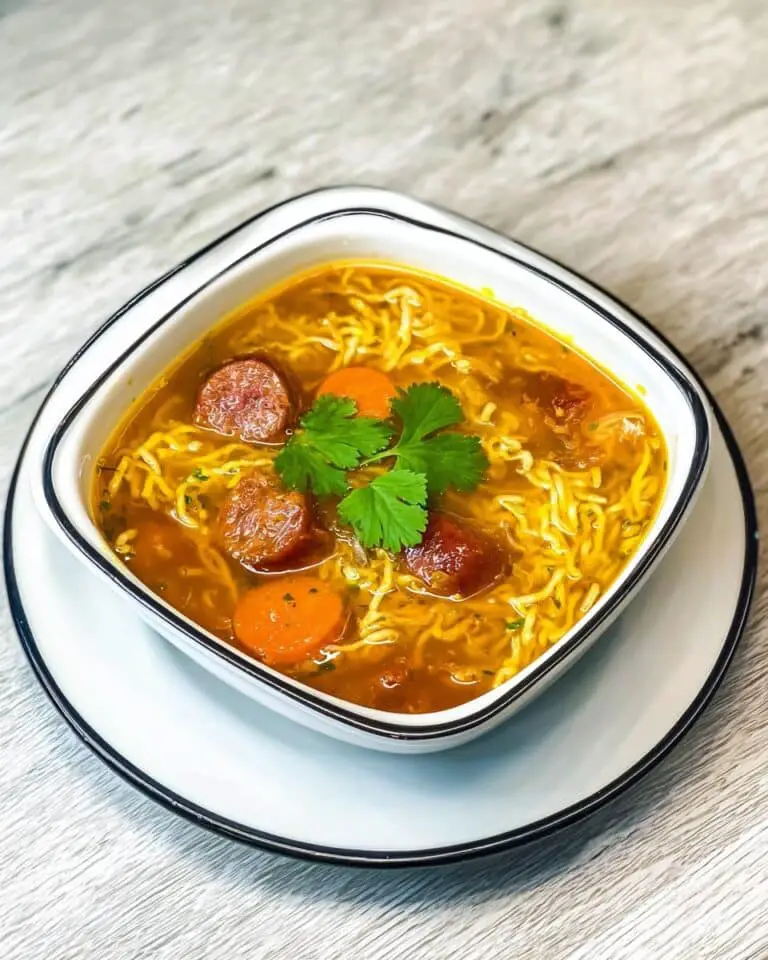 Sopa de Salchichón con Fideos Recipe