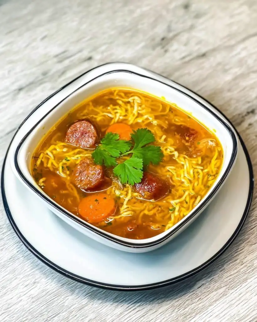 Sopa de Salchichón con Fideos Recipe