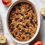 Baked Apple Cinnamon Oatmeal with Walnuts and Raisins Recipe