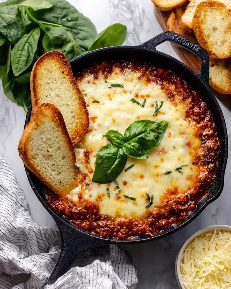 Lasagna Dip with Cheesy Ricotta and Italian Sausage Recipe