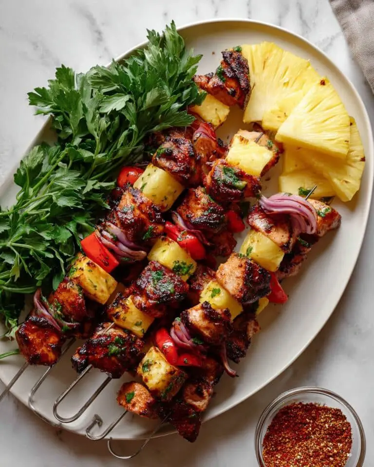 Hawaiian Chicken Chili Kabobs Recipe
