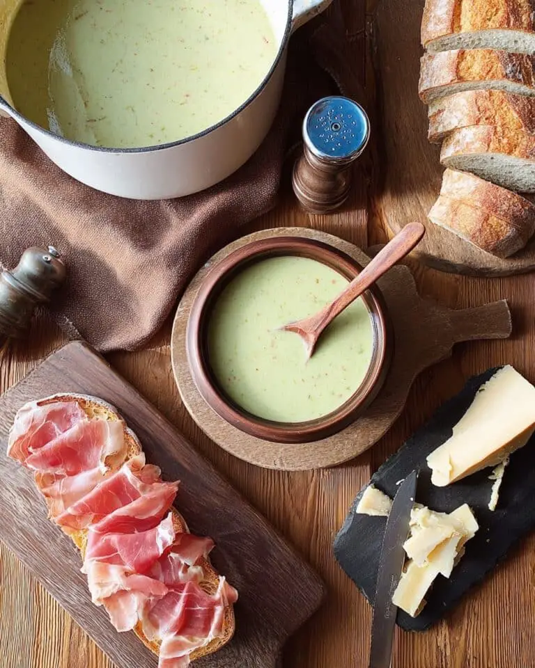 Watercress Soup with Grana Padano and San Daniele Prosciutto Tartines Recipe