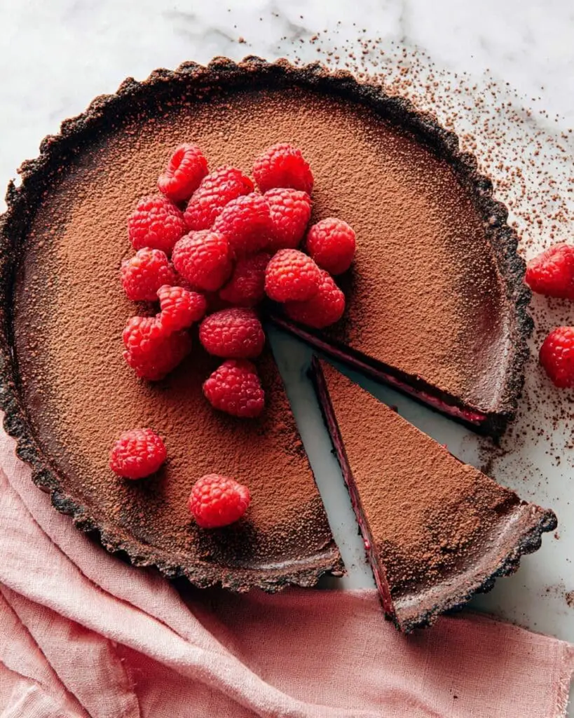 Vegan Raspberry Chocolate Ganache Tart Recipe