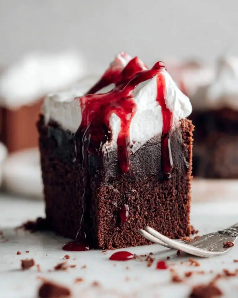 Vegan Gluten-Free Baked Chocolate Cheesecake with Raspberry Sauce Recipe