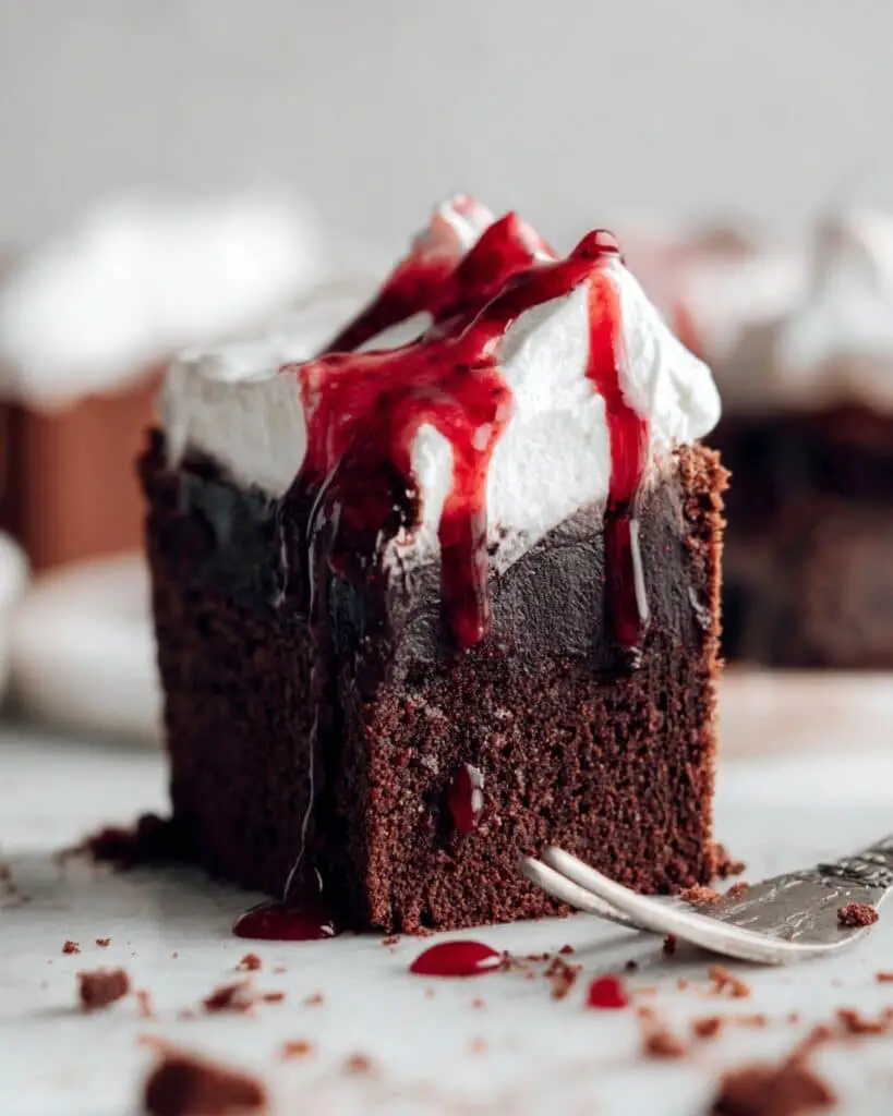Vegan Gluten-Free Baked Chocolate Cheesecake with Raspberry Sauce Recipe