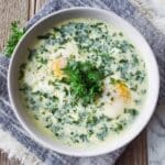 Creamy Potato & Chervil Soup with a Poached Egg Recipe
