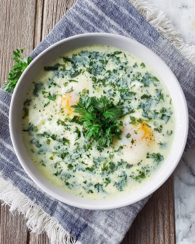 Creamy Potato & Chervil Soup with a Poached Egg Recipe