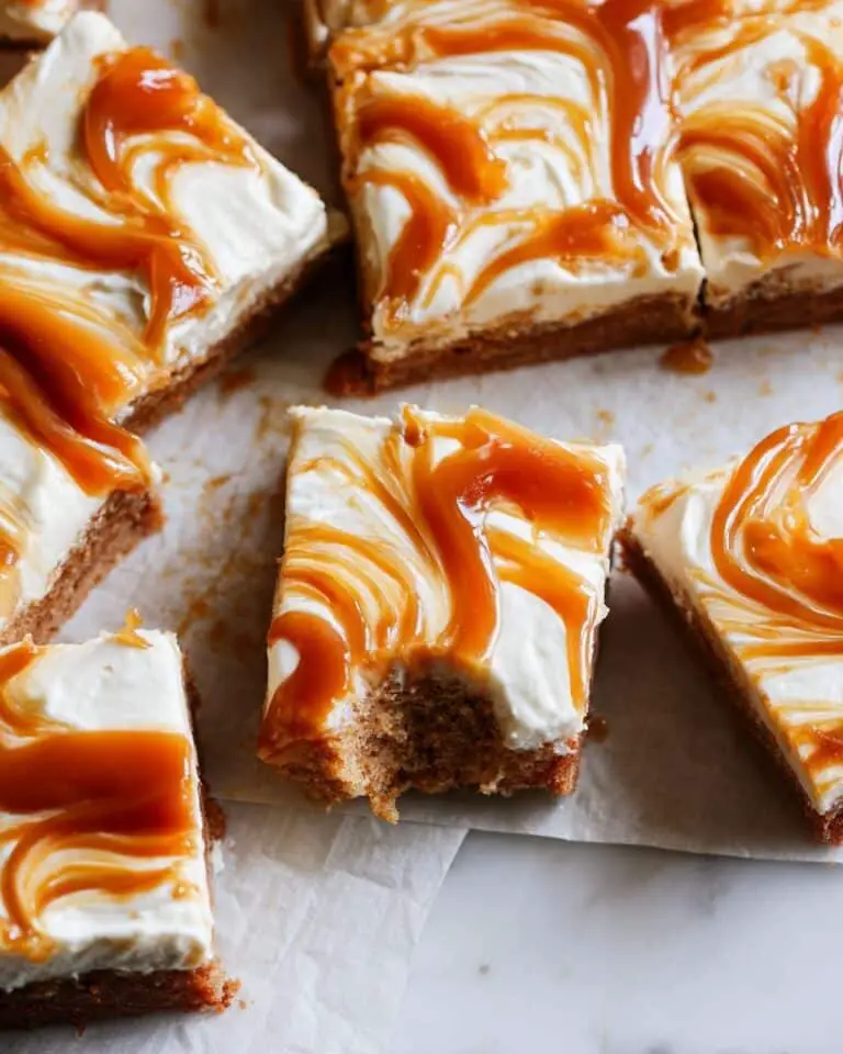 Salted Caramel Sheet Cake with Cream Cheese Frosting Recipe