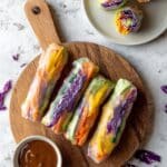 Crispy Tofu Summer Rolls with Fresh Veggies and Peanut Sauce Recipe
