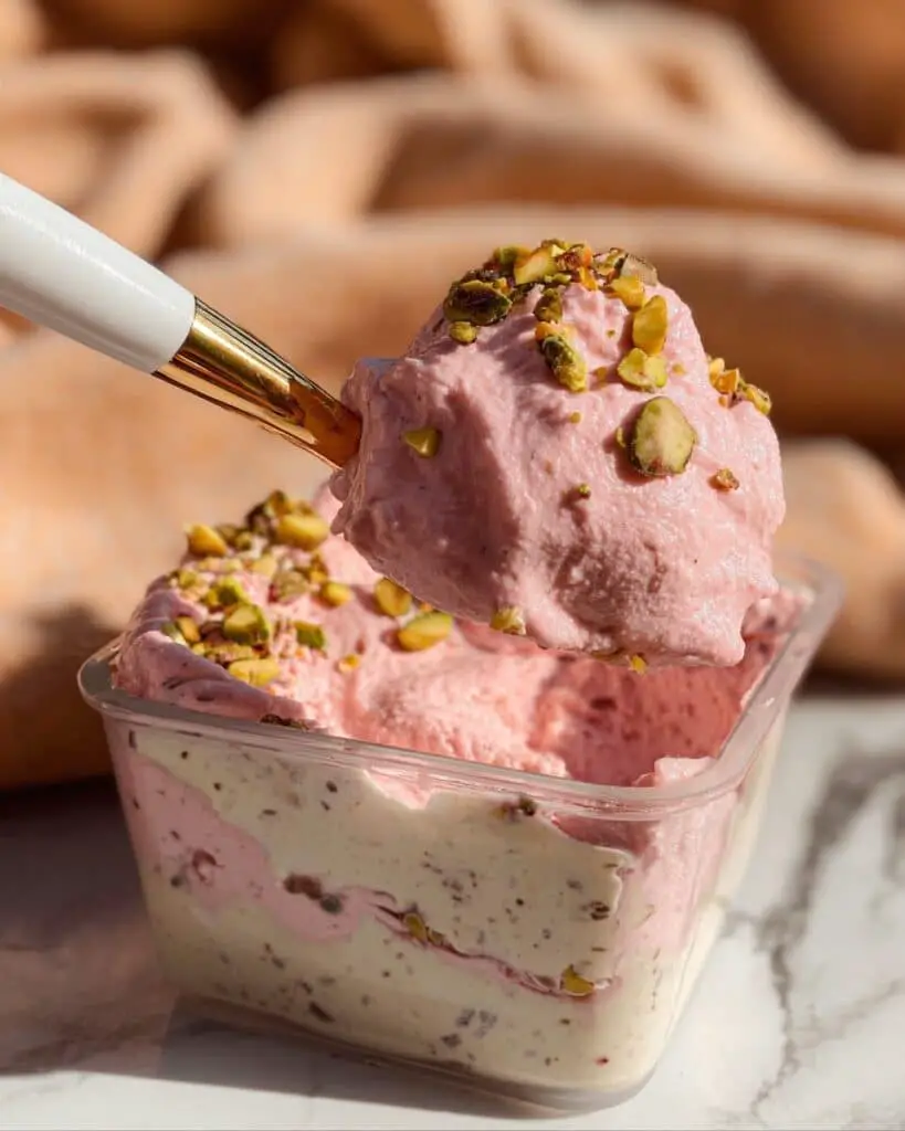 Pistachio Chia Pudding with Strawberry Yogurt Topping Recipe