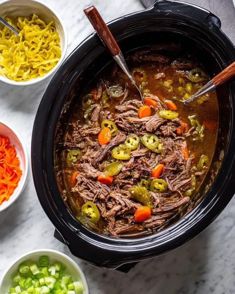 Slow Cooker Italian Beef Dip Sandwiches Recipe