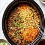 Slow Cooker Ramen Noodles with Ground Beef and Vegetables Recipe