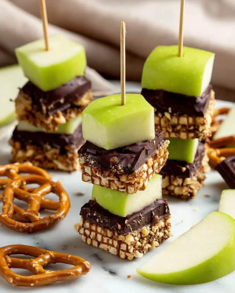 Caramel Apple Pretzel Bites with Dates and Peanuts Recipe