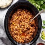 Slow Cooker Chicken Burritos with Rice Recipe
