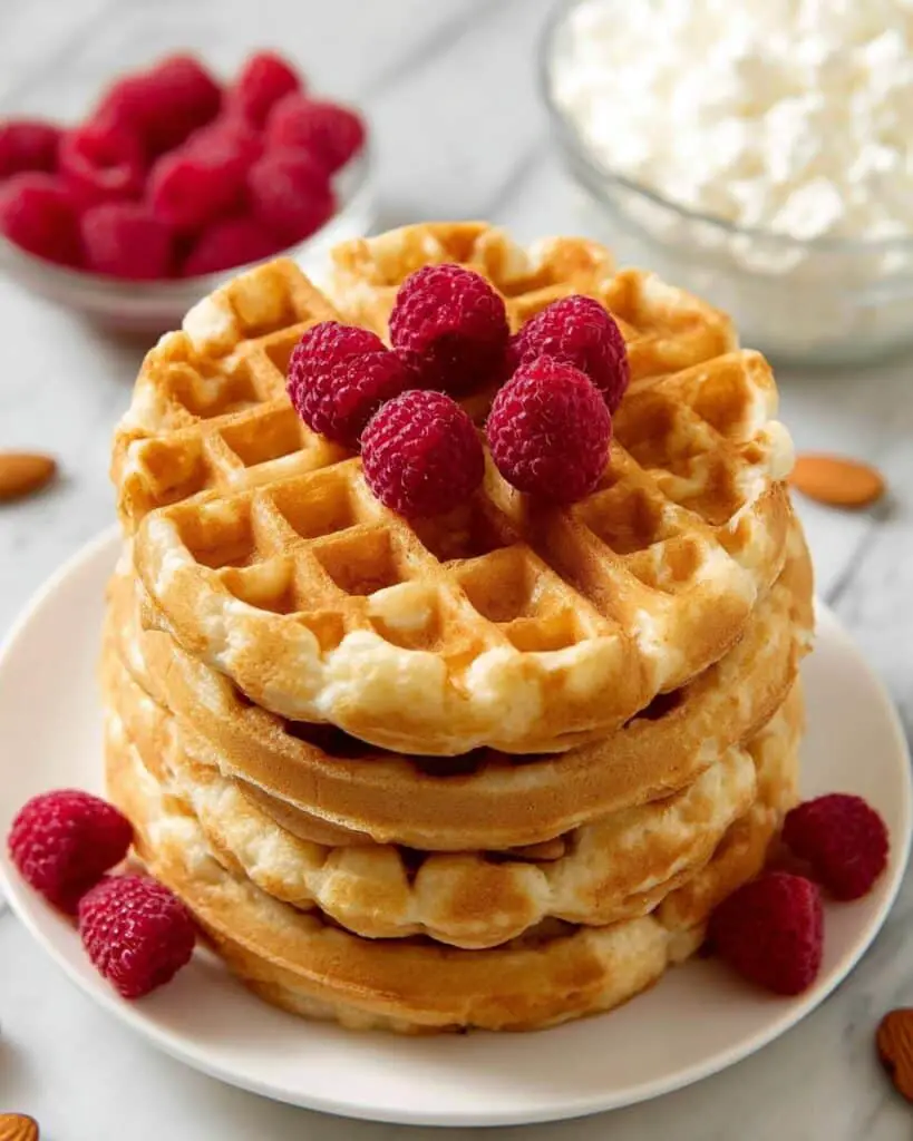 Cottage Cheese Almond Flour Waffles (Gluten-Free) Recipe