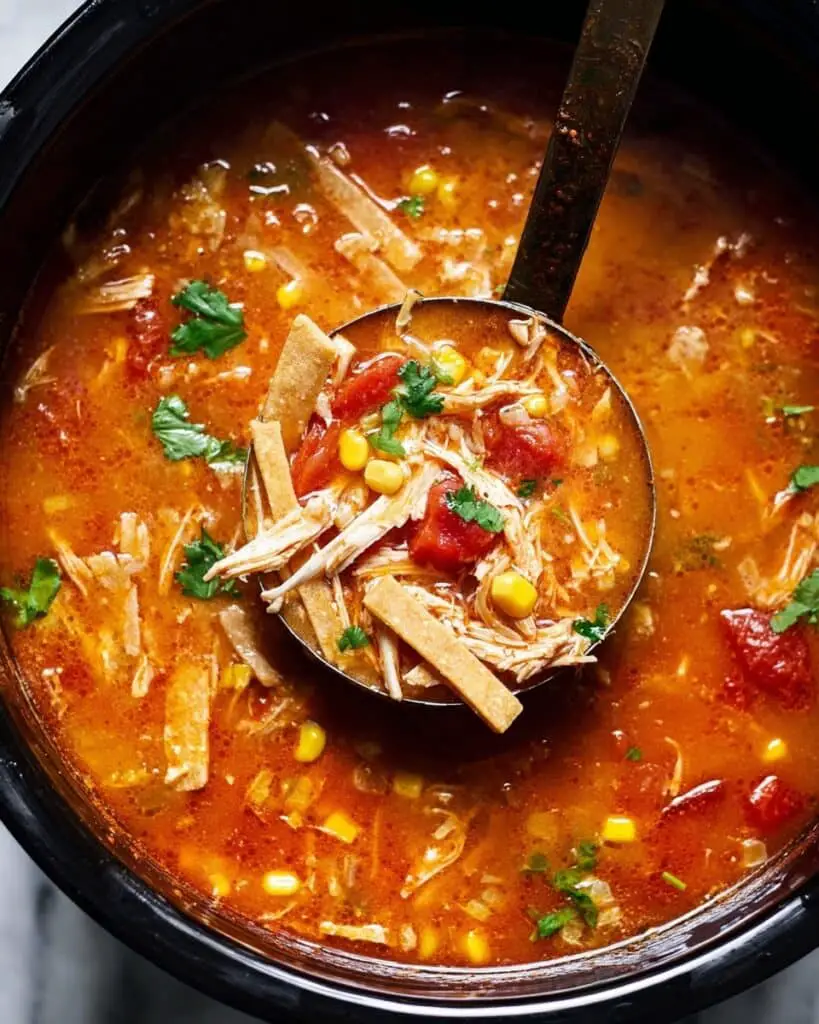 Slow Cooker Chicken Tortilla Soup Recipe
