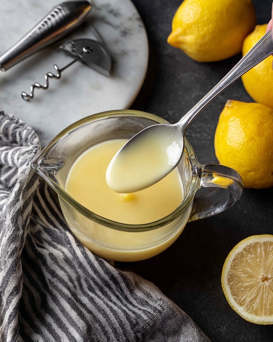 A close-up image shows a spoon holding a creamy yellow soup with small bits of ingredients inside, held by a woman's hand at the bottom right. The spoon is over a pot filled with the same soup, with some splashes on the pot’s edge. A gray cloth with black stripes is draped over the pot on the upper right, and the background is a white marbled surface. photo taken with an iphone --ar 4:5 --v 7