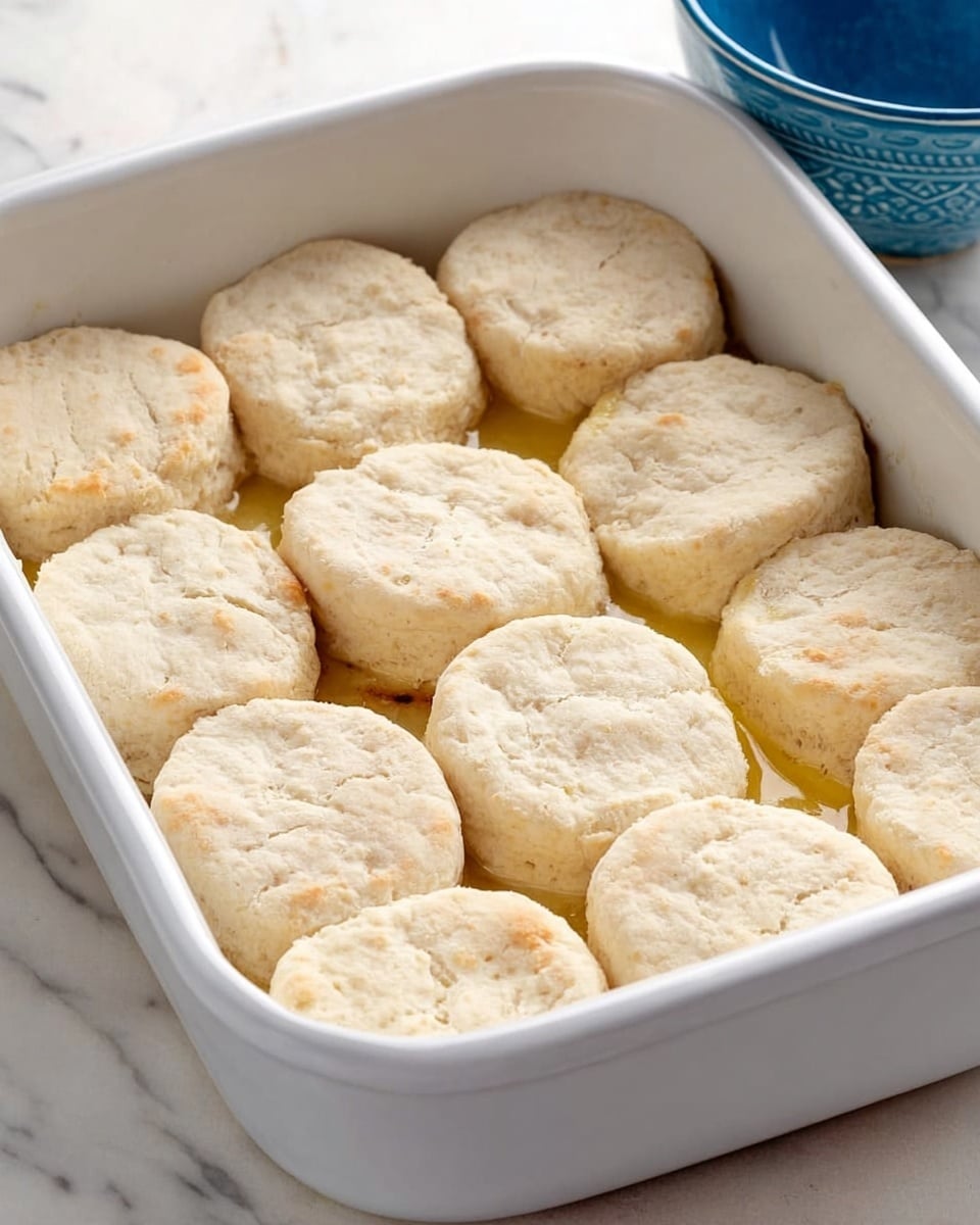 The image shows a close-up of a white ceramic baking dish filled with nine round, soft buns closely packed together. Each bun has a golden-brown top covered with a sparkling layer of cinnamon sugar, giving it a crunchy textured look. The buns are fluffy and slightly domed, showing light cracks and uneven shadows that highlight their soft, tender inside. The white marbled surface is visible around the edges of the dish. Photo taken with an iphone --ar 4:5 --v 7